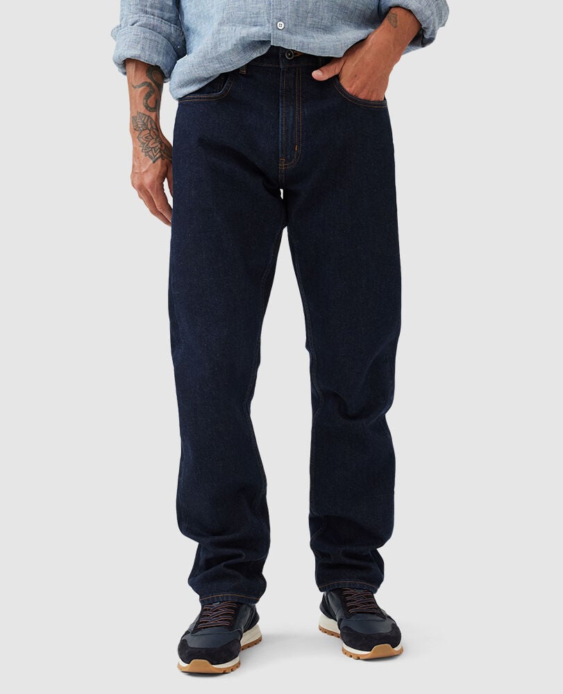 Bexley Relaxed Fit Italian Denim, RAW DENIM, Front