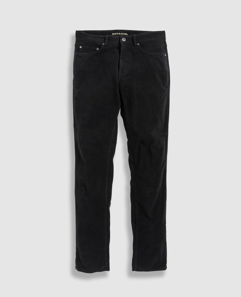 Albury Moleskin Straight Jean, NERO, Flat Lay
