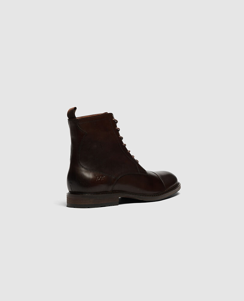 Bottines militaires Drury, MARRON FONCÉ, Back