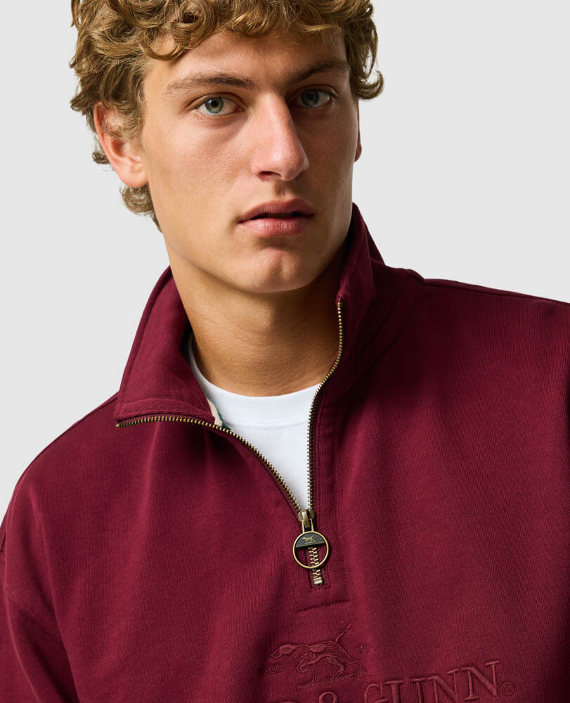 Milford Sound Sweat, OXBLOOD, Flat Lay