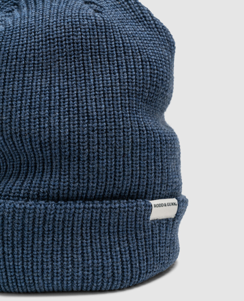 Gunn Beanie, DENIM, Flat Lay