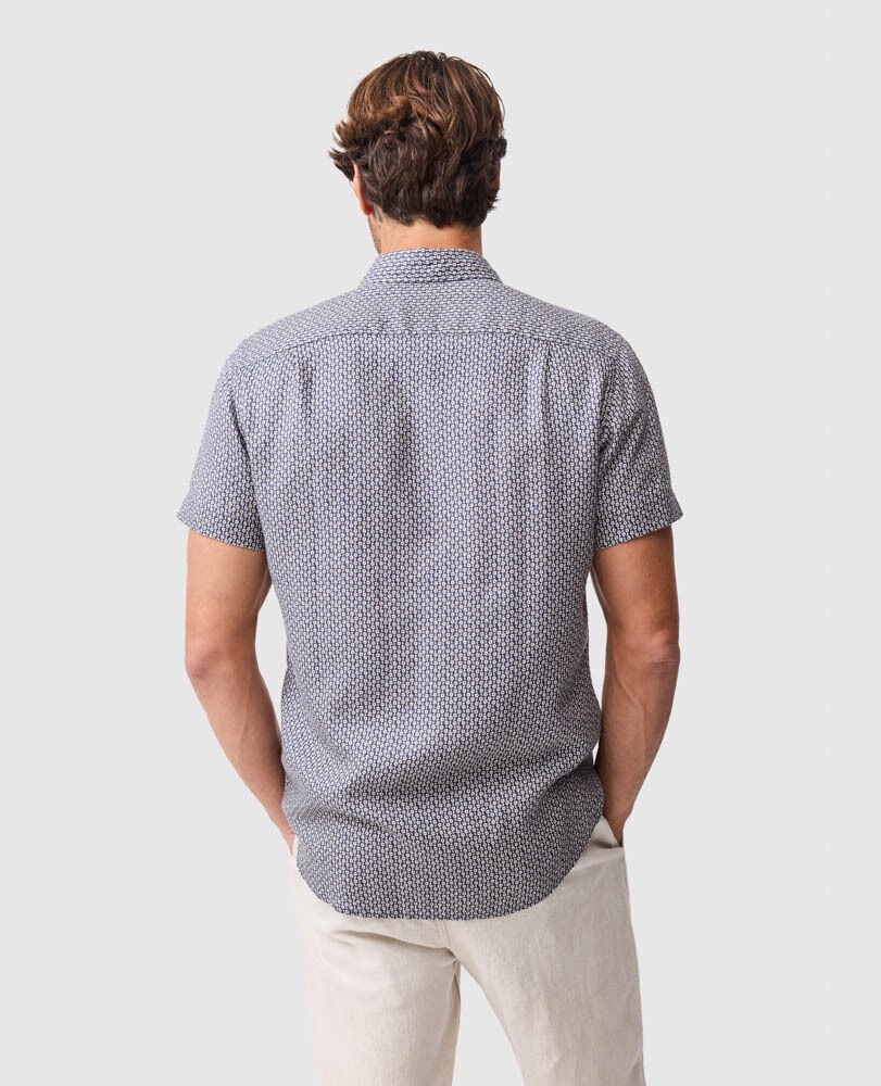 Featherson Sports Fit Shirt, BLUESTONE, Back