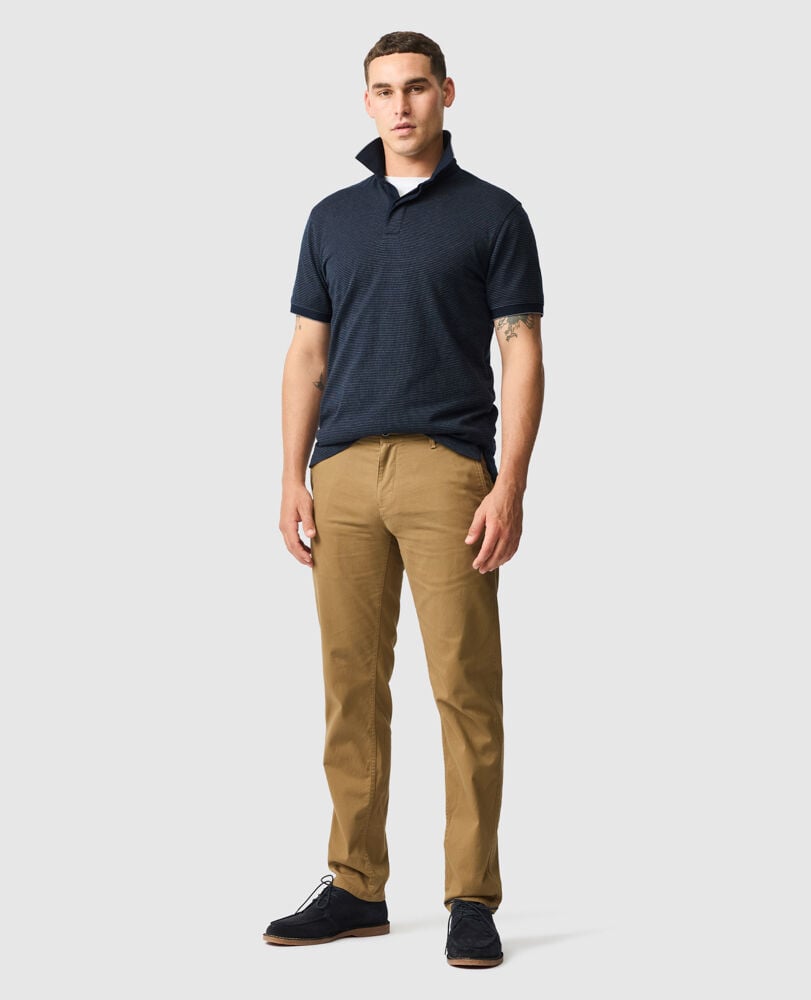 Pantalon chino droit thomas road, CAMEL, Off Front