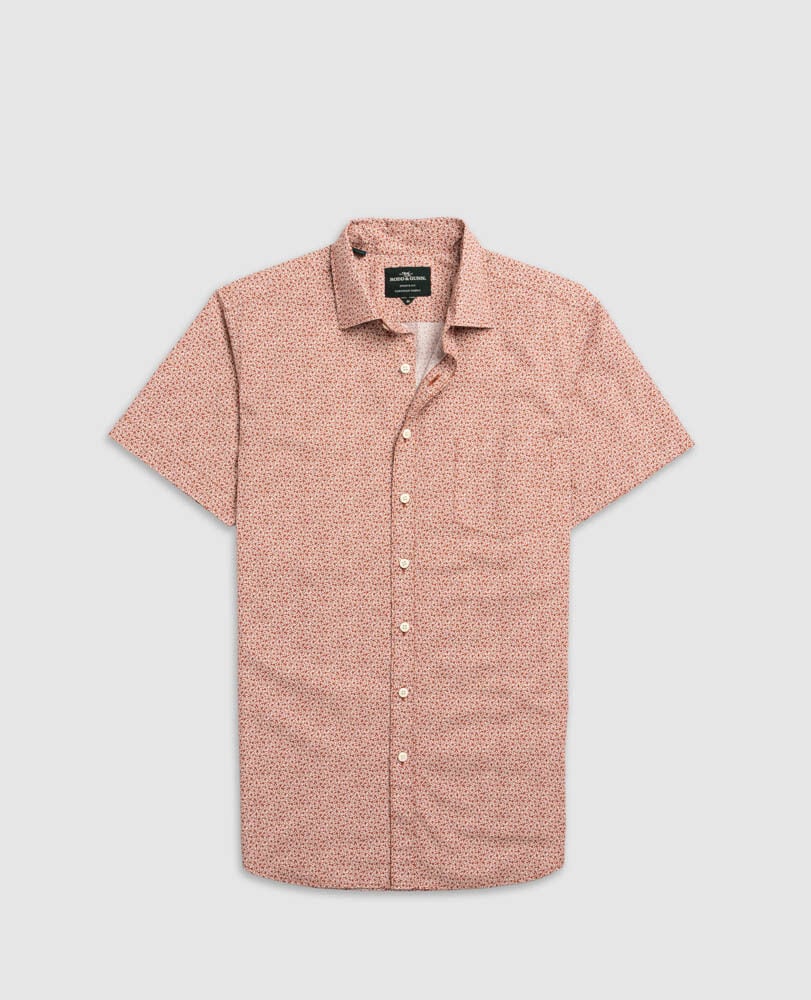 Collingwood Sports Fit Shirt, BURNT ORANGE, Flat Lay