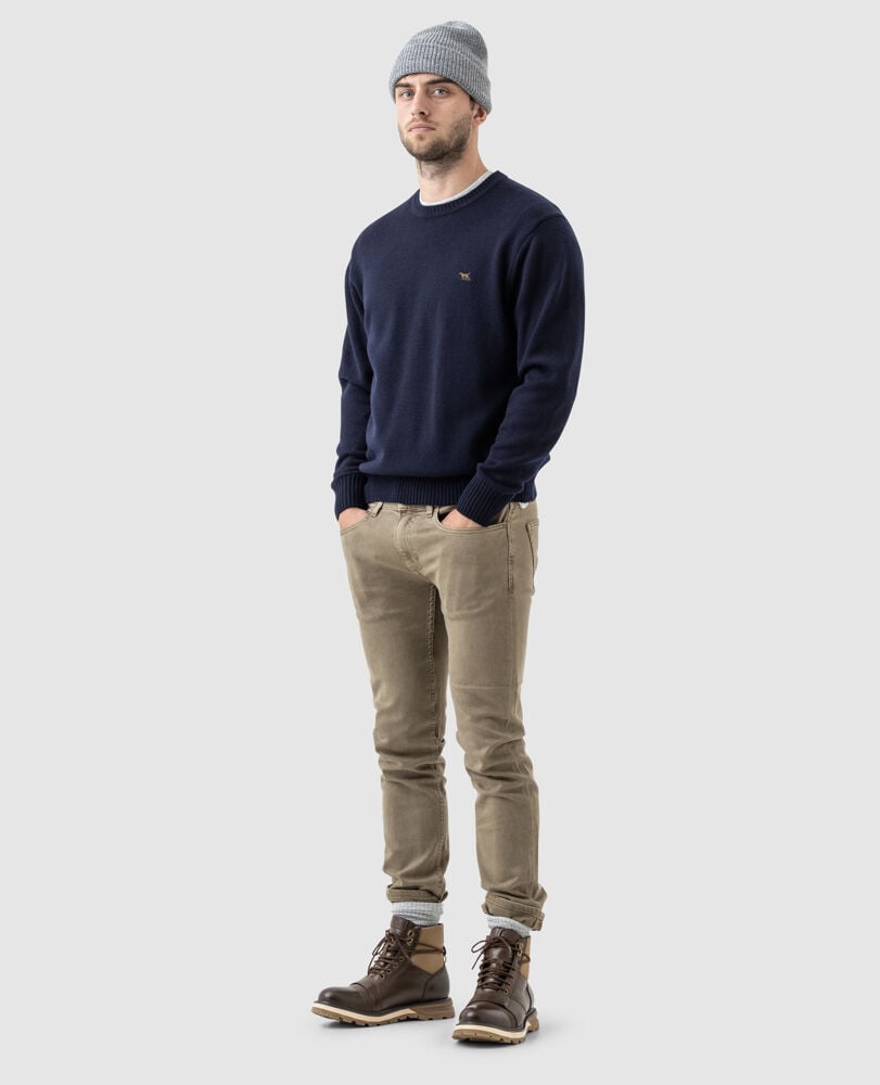 Gibbston Bay Knit, MARINE, Off Front