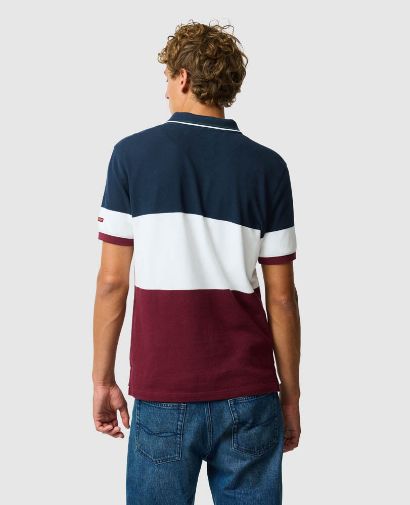 Homebay Polo mit sportlicher Passform, OCHSENBLUTROT, Back