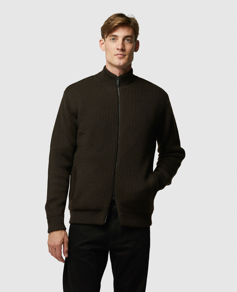 Loke Coleridge Knit, DUNKLER TABAK, Front