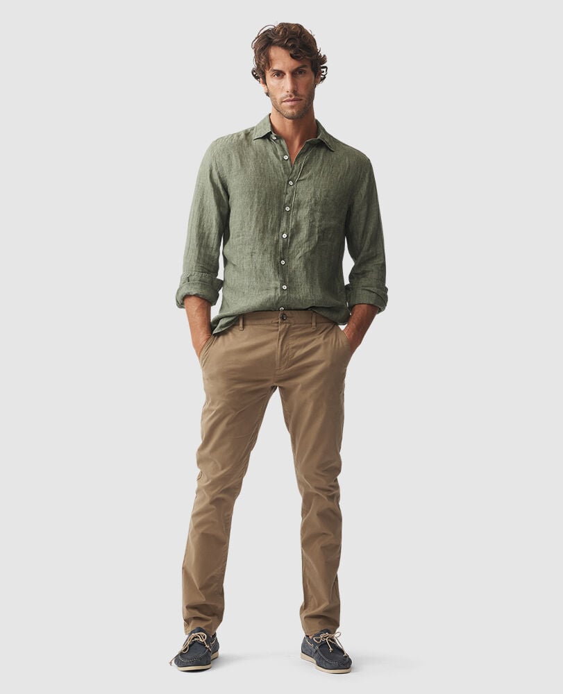 Coromandel Sports Fit Shirt, KELP, Off Front