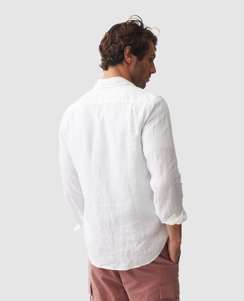 Coromandel Sports Fit Shirt, SNOW, Back