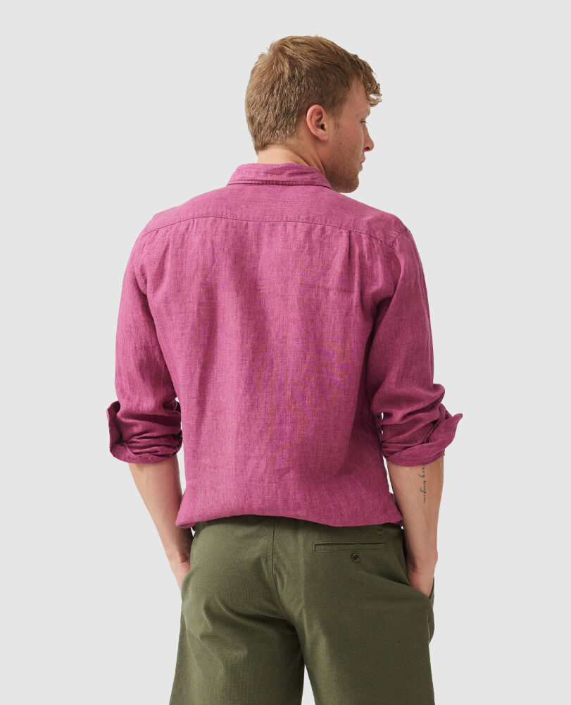 Coromandel 2 Sports Fit Shirt, BERRY, Back