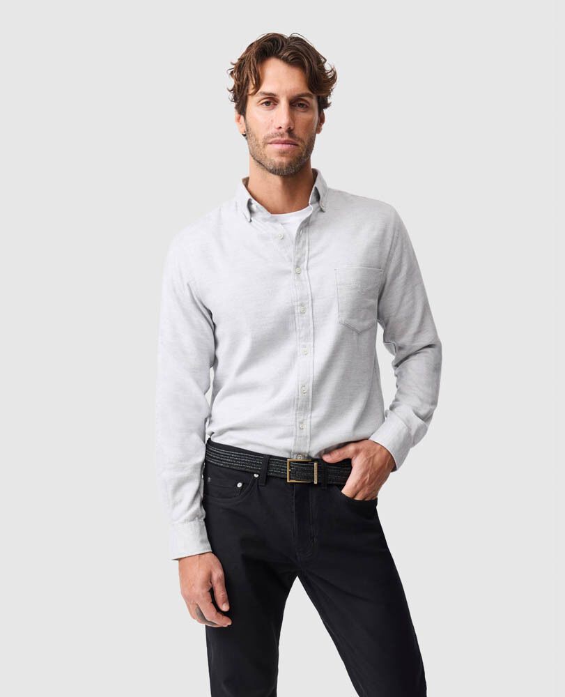Chemise slim Barrhill, ARGENT, Front