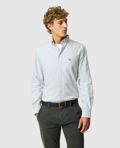 Gunn Oxford 2 Sports Fit Shirt, FERN