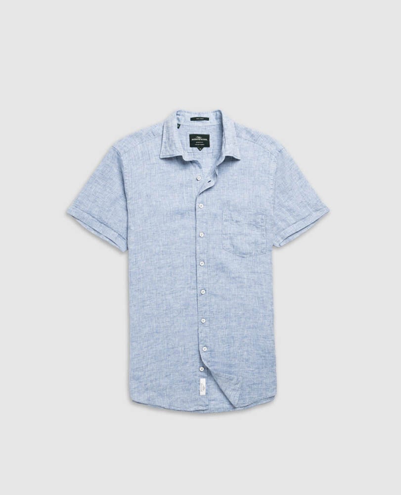 Palm Beach Sports Fit Shirt, DENIM, Flat Lay
