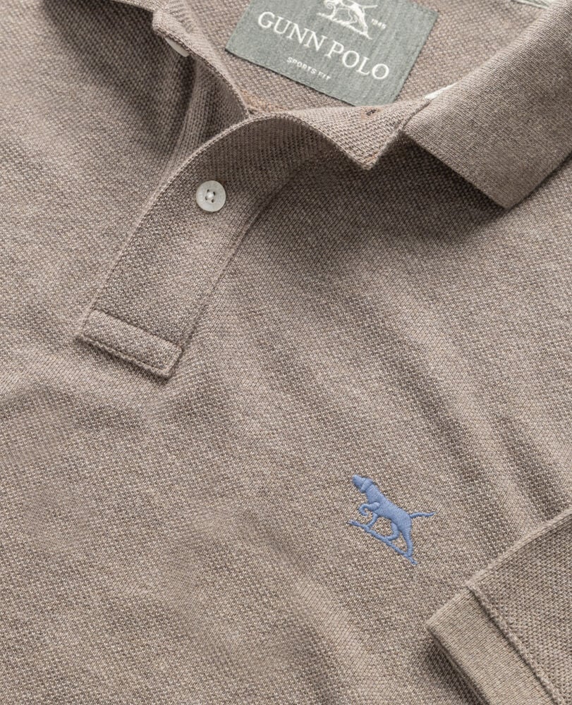 The Gunn Sports Fit Polo, MOCHA, Detail 2