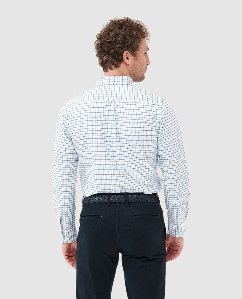 Oxford Valley Check Shirt, INK, Back