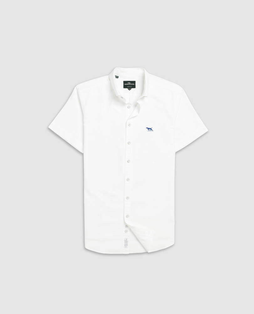 Gunn Oxford Sports Fit Shirt, BLANC, Flat Lay