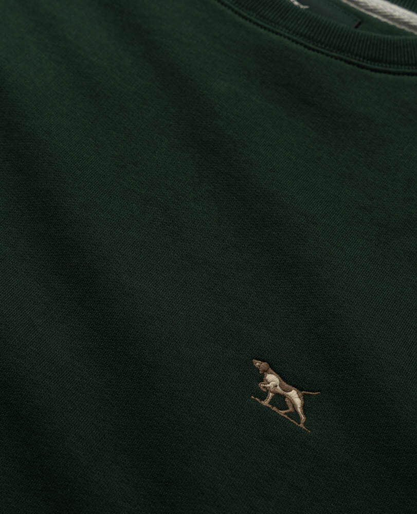 Otago Crew Neck Sweat, FOREST, Detail 2