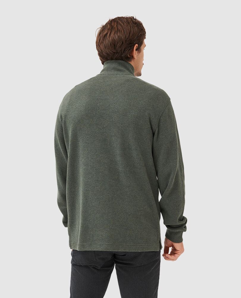 Sweatshirt col 1/4 zip alton ave, FORÊT, Back