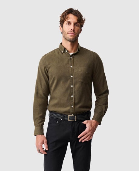 Barrhill Sports Fit Shirt, KHAKI