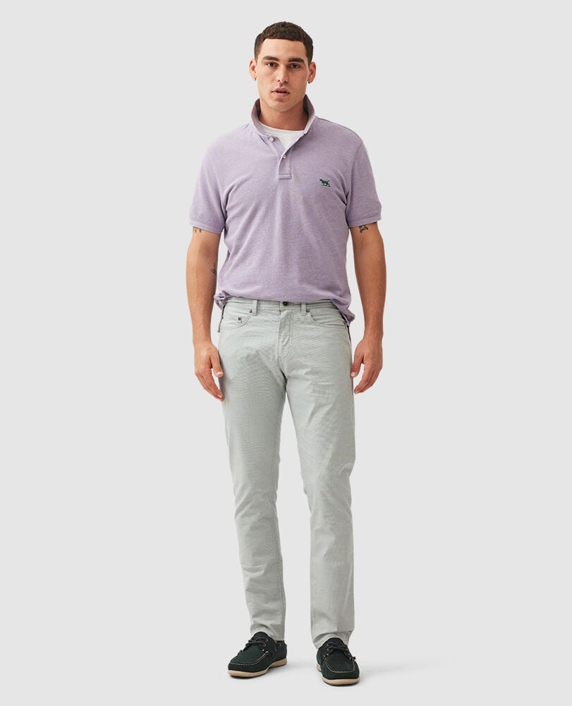 Gunn Straight Fit Jean, DOVE, Off Front