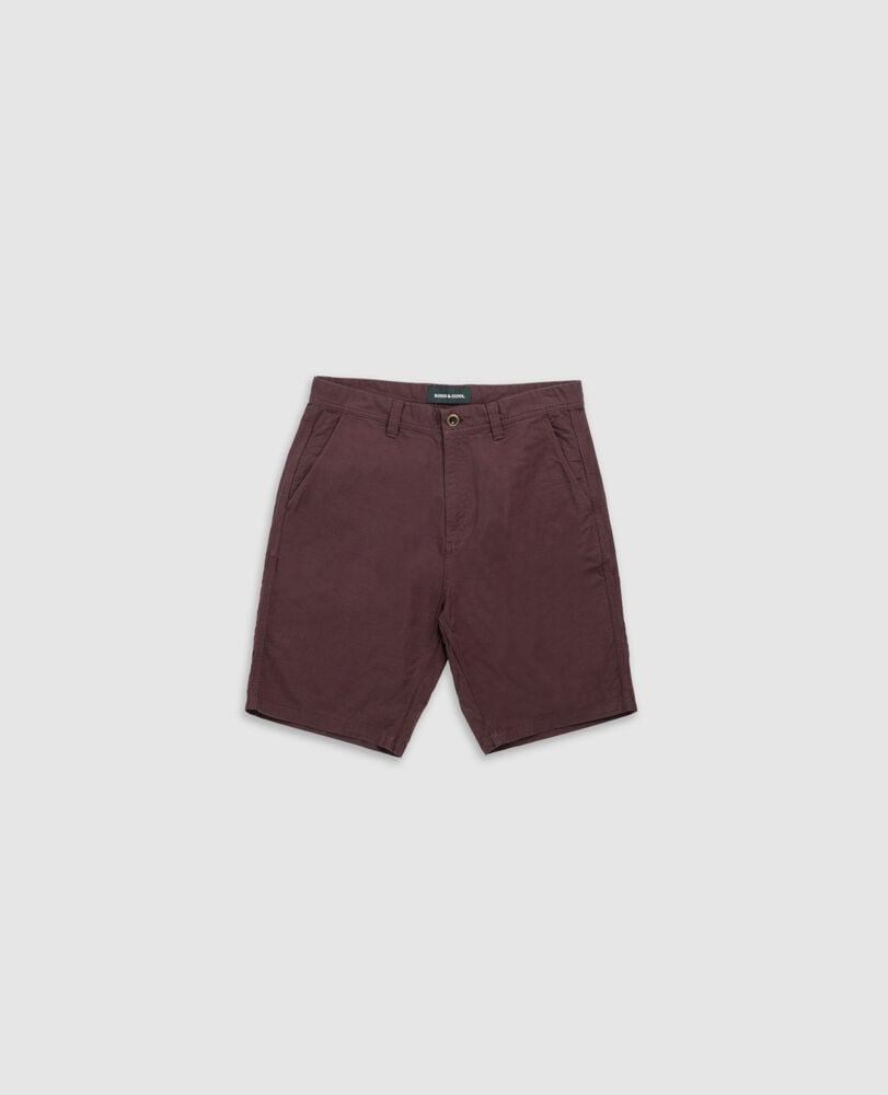 The Gunn 9" Short, OXBLOOD, Flat Lay