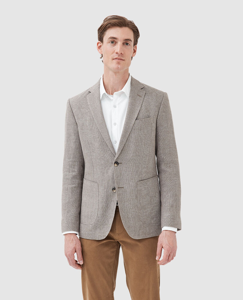 The Cascades Sports Fit Jacket, MOCHA, Front
