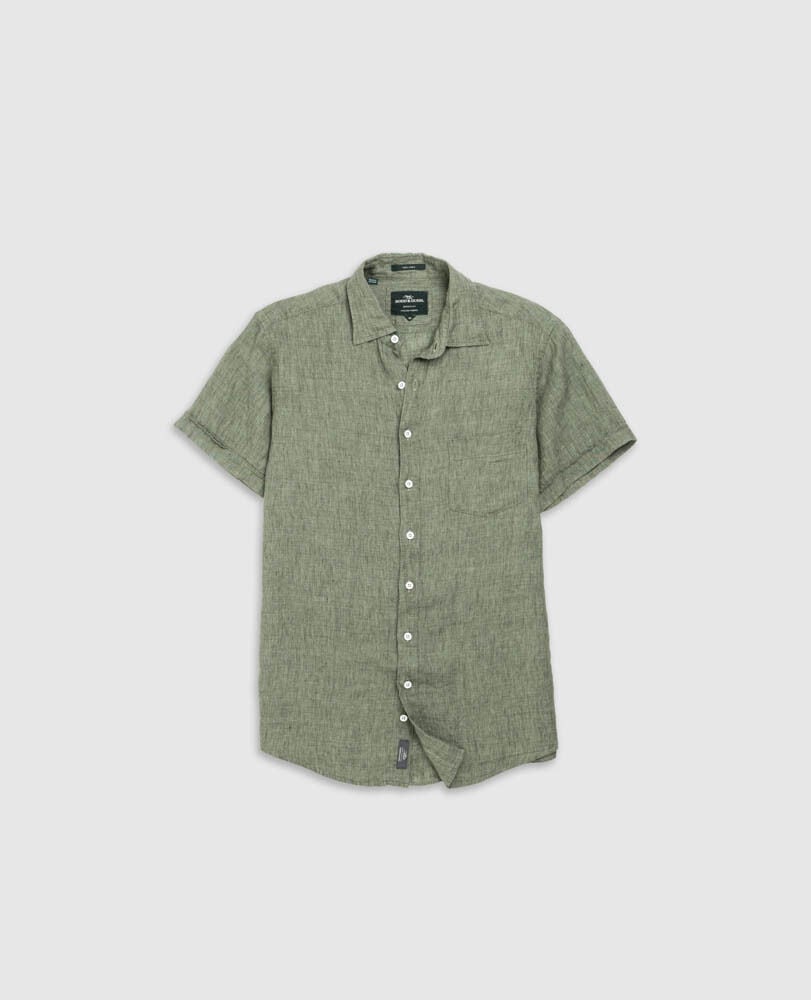 Palm Beach Sports Fit Shirt, KELP, Flat Lay