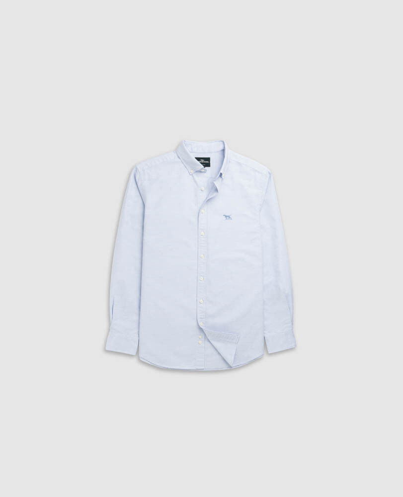 Gunn Oxford 2 Sports Fit Shirt, BLEU POUDRE, Flat Lay