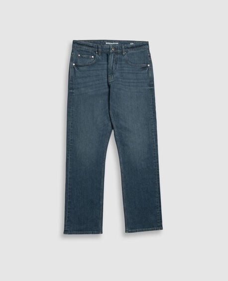 Kurow Relaxed Fit Italian Denim, MID BLUE