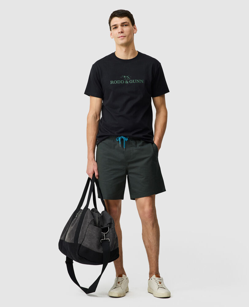 Short taille elastique Gunn, 7", OLIVE, Off Front