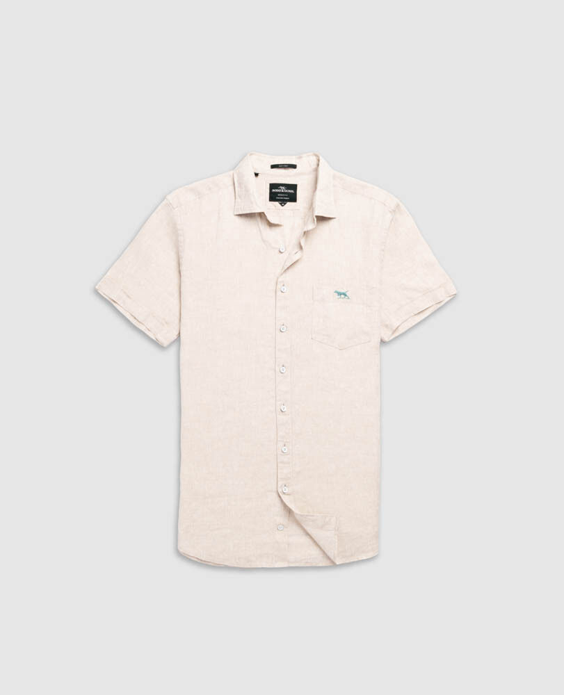 Cathedral Cove Sports Fit Shirt, OATMEAL, Flat Lay