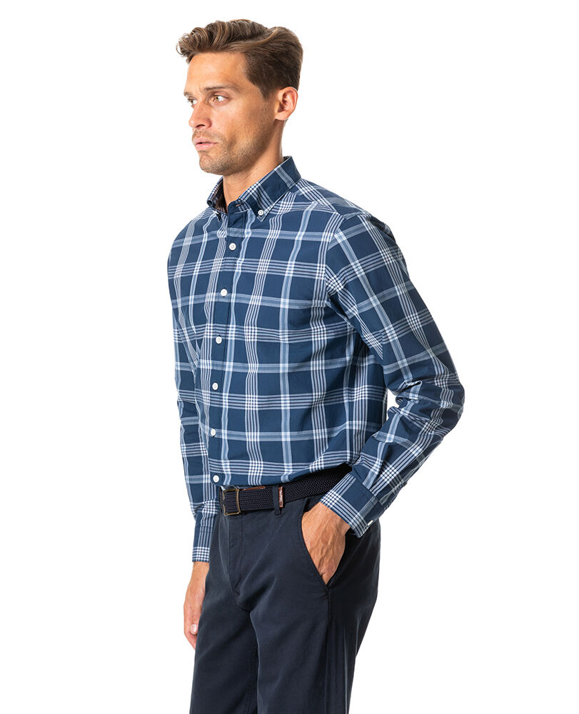 Allaman Sports Fit Shirt, MIDNIGHT, Back