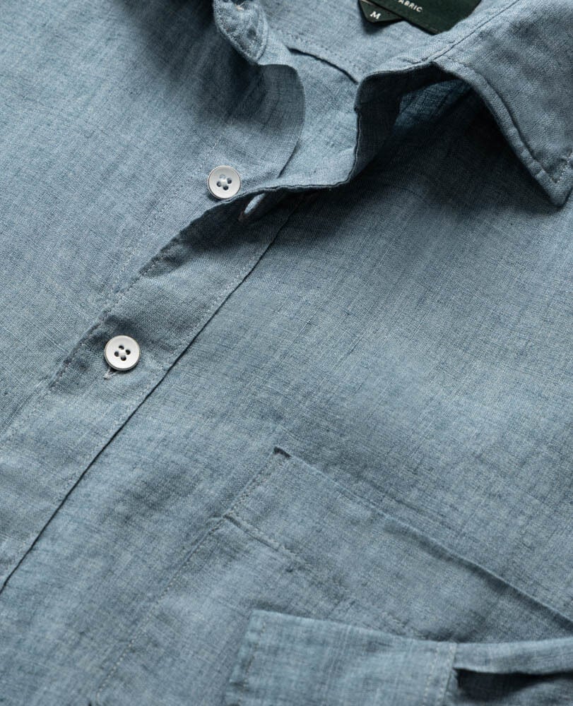Chemise slim en lin Coromandel, SEA STONE, Detail 2