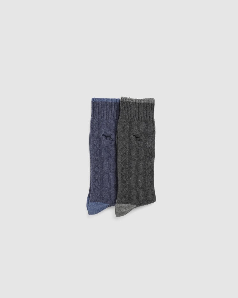 Dunedin Cable Sock 2 Pack, , Front