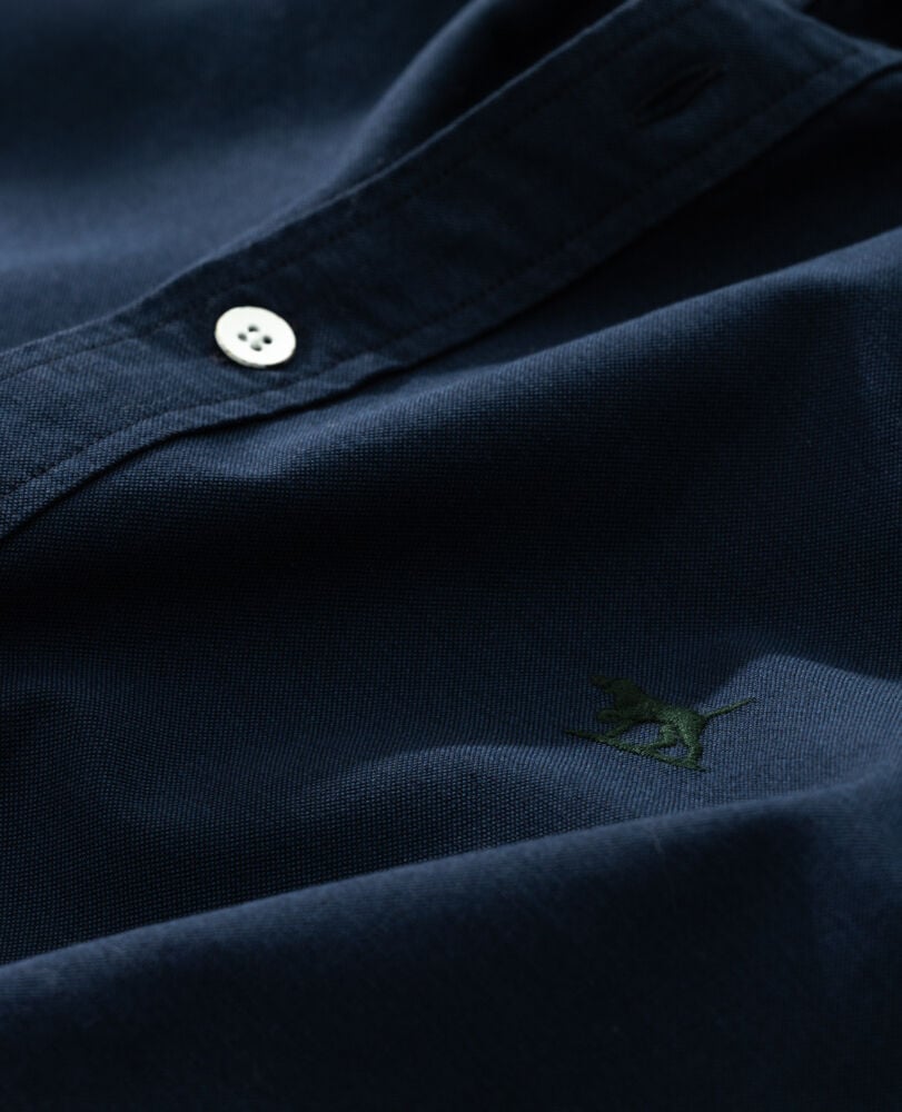 Gunn Oxford Sports Fit Shirt, NAVY, Detail 2
