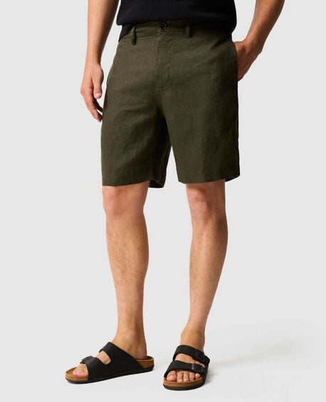 Resort Linen Short, DARK OLIVE