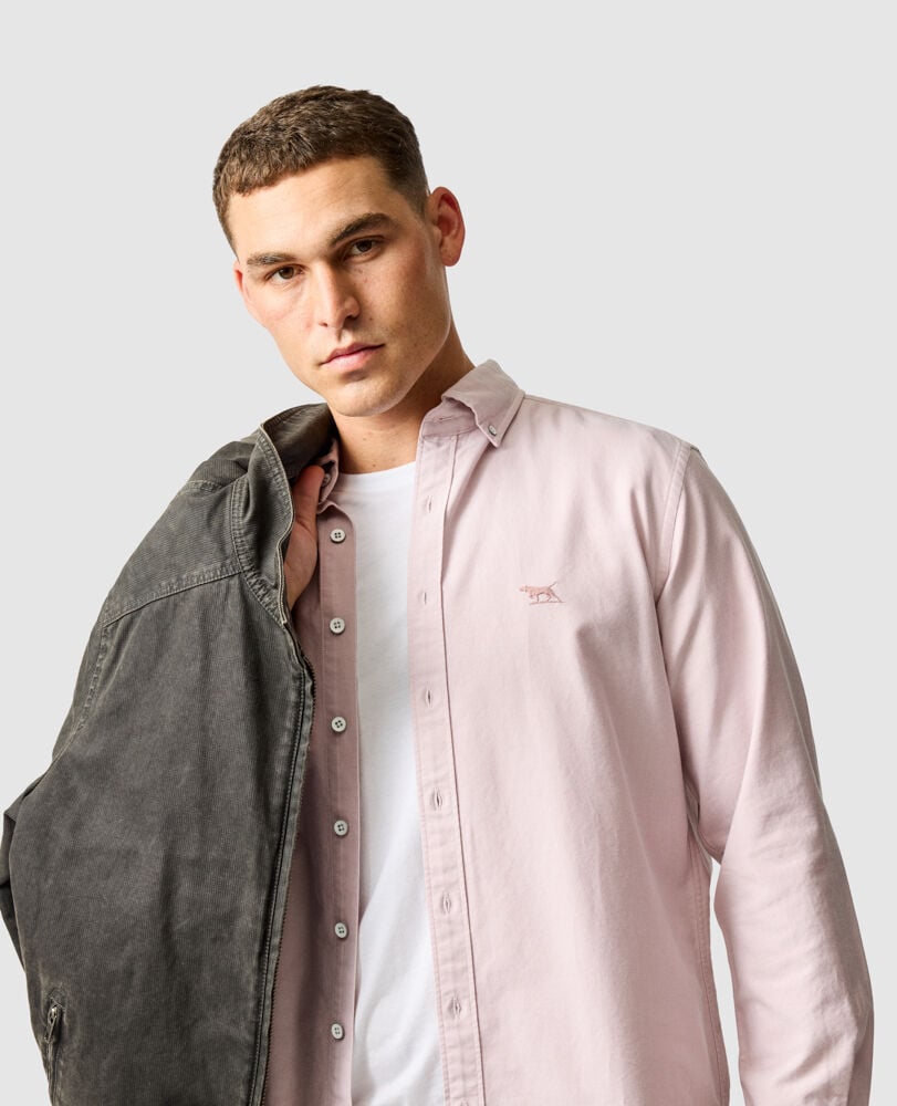 Gunn Oxford Sports Fit Shirt, BLUSH, Detail 3