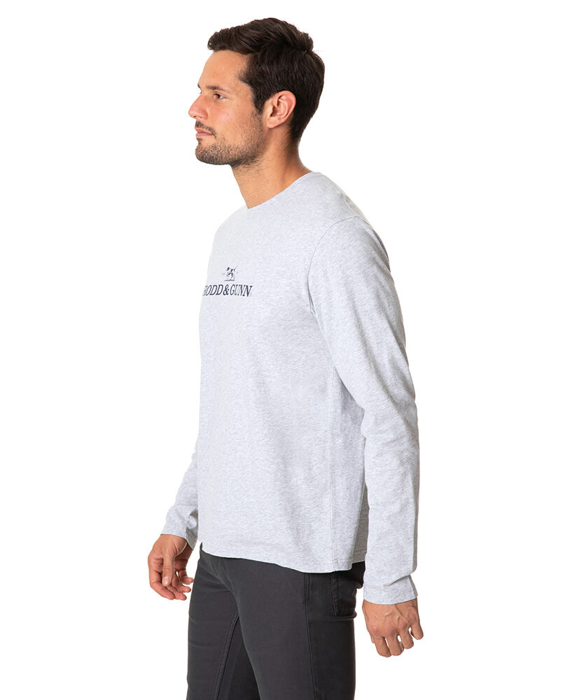 Long Sleeve Logo T-Shirt, ASH, Back