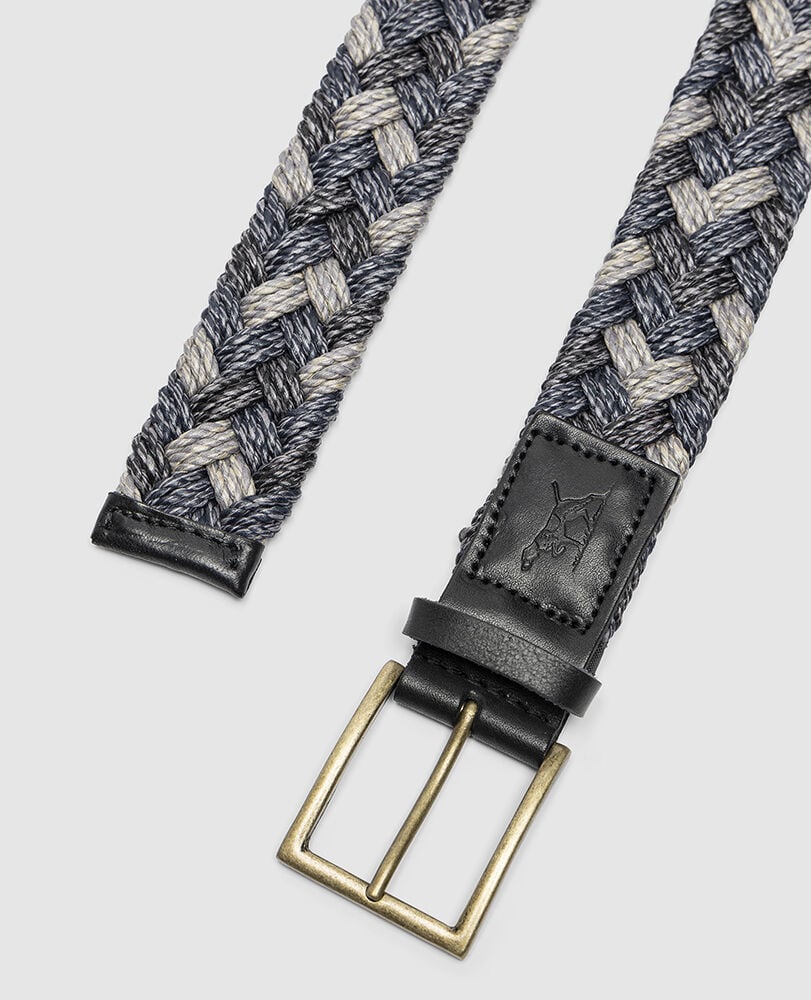 Thames Weave Belt, DENIM MULTI, Off Front