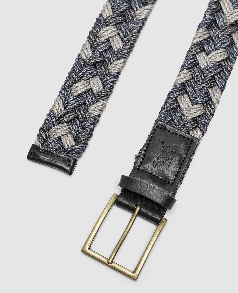 Thames Weave Belt, DENIM MULTI, Off Front
