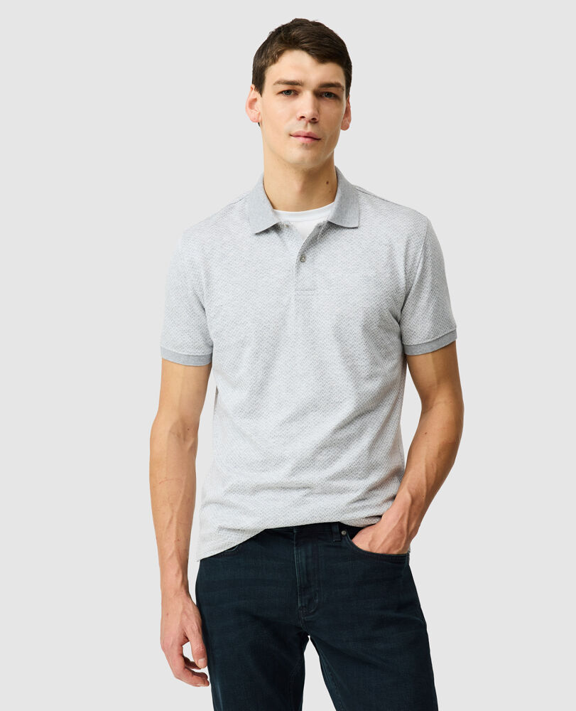 Chatto Creek Polo mit sportlicher Passform, ASCHGRAU, Front