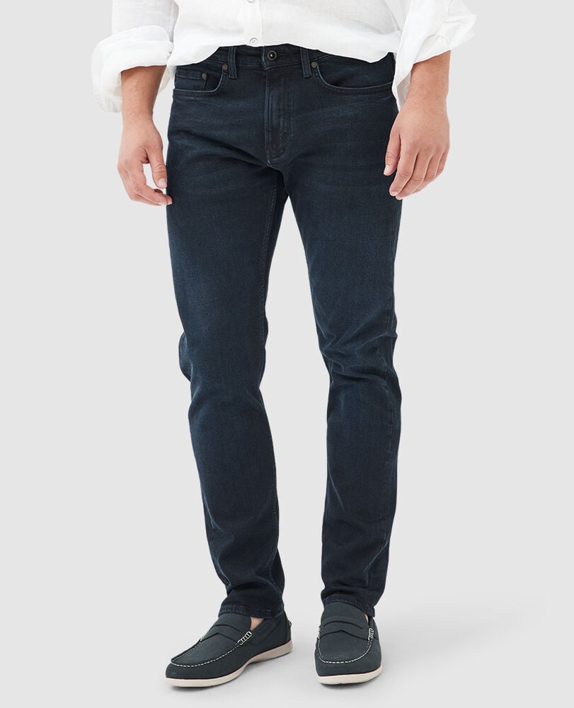 Weston Straight Italian Denim, BLUE BLACK, Front
