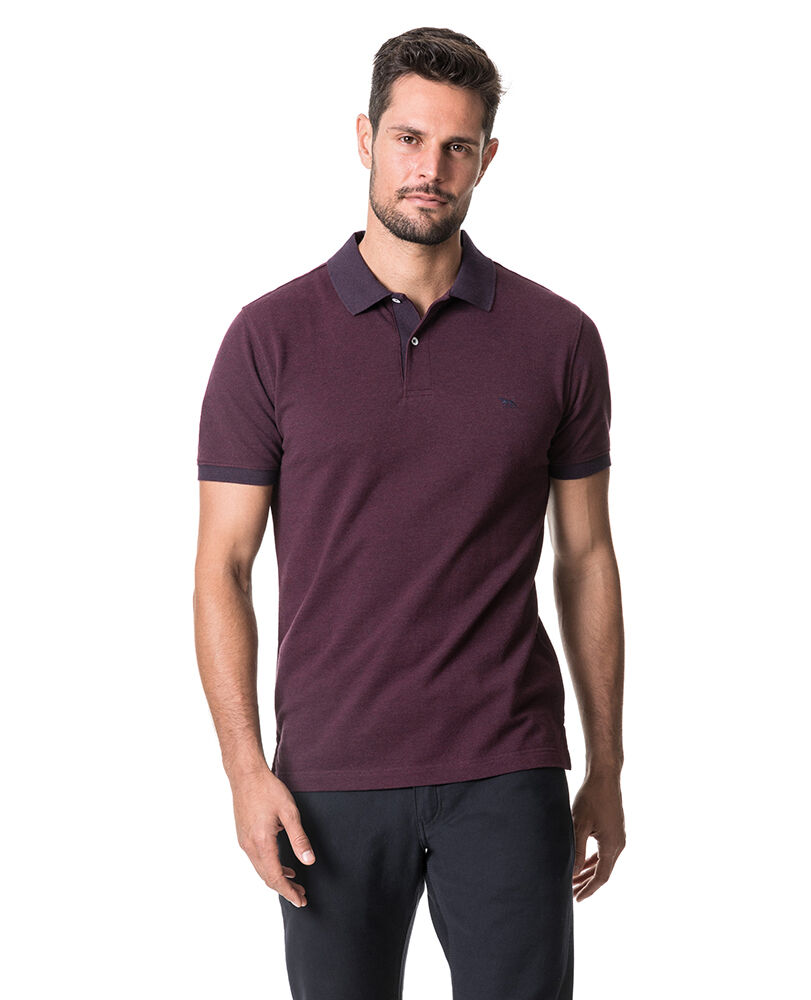 New Haven Sports Fit Polo, MAGENTA, Front