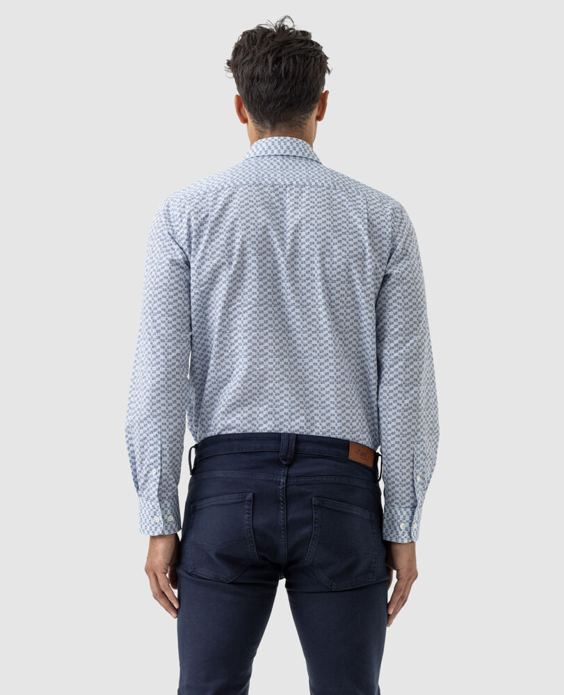 Pandino Sports Fit Shirt, CORNFLOWER, Back