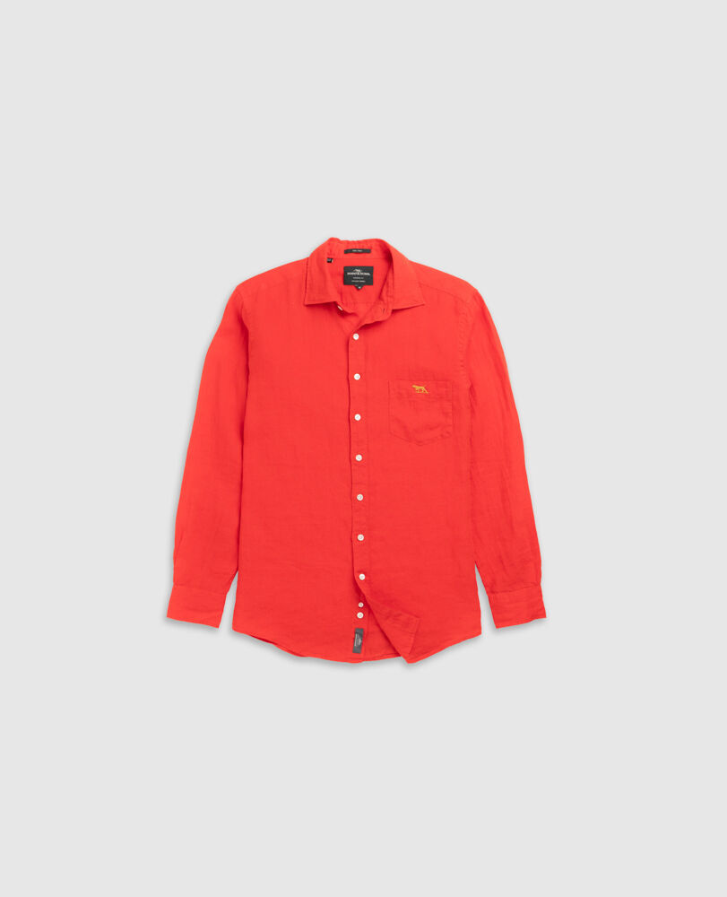 Coromandel 2 Sports Fit Shirt, CHILI, Flat Lay