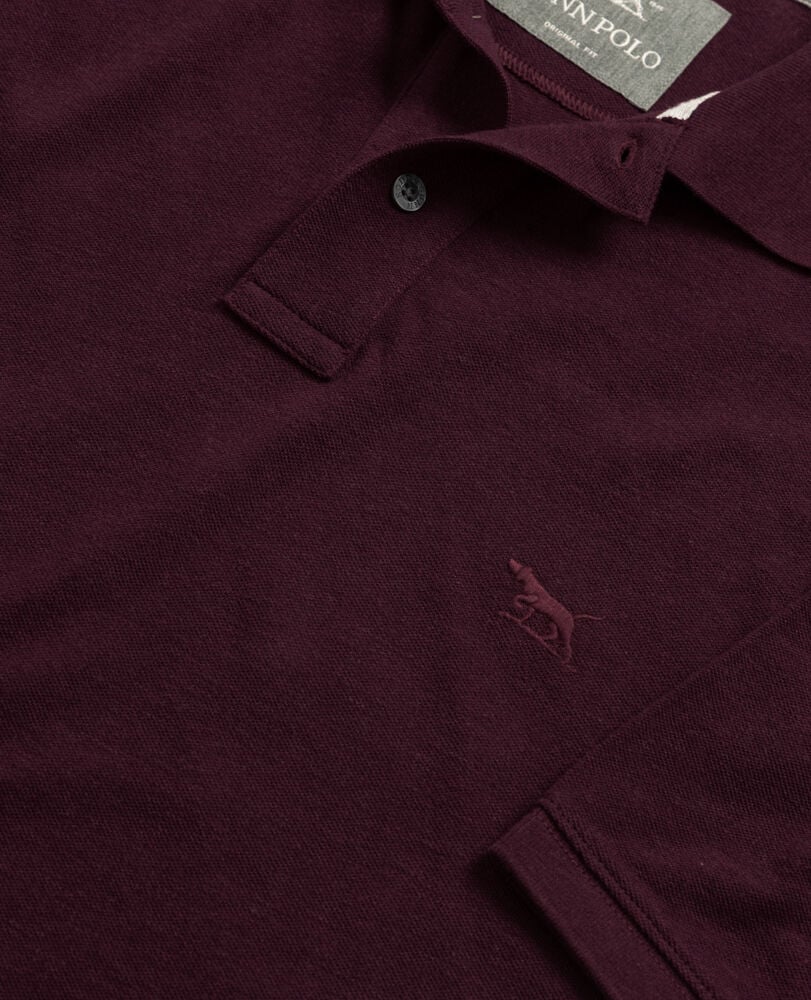 The Gunn Original Fit Polo, OXBLOOD, Detail 2