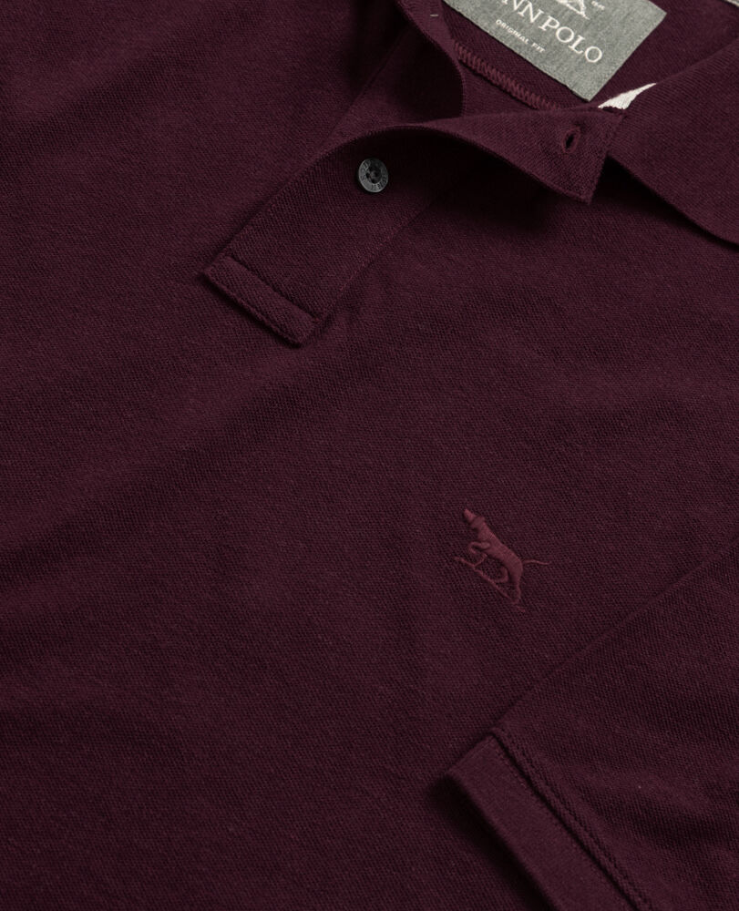 The Gunn Original Fit Polo, OCHSENBLUTROT, Detail 2