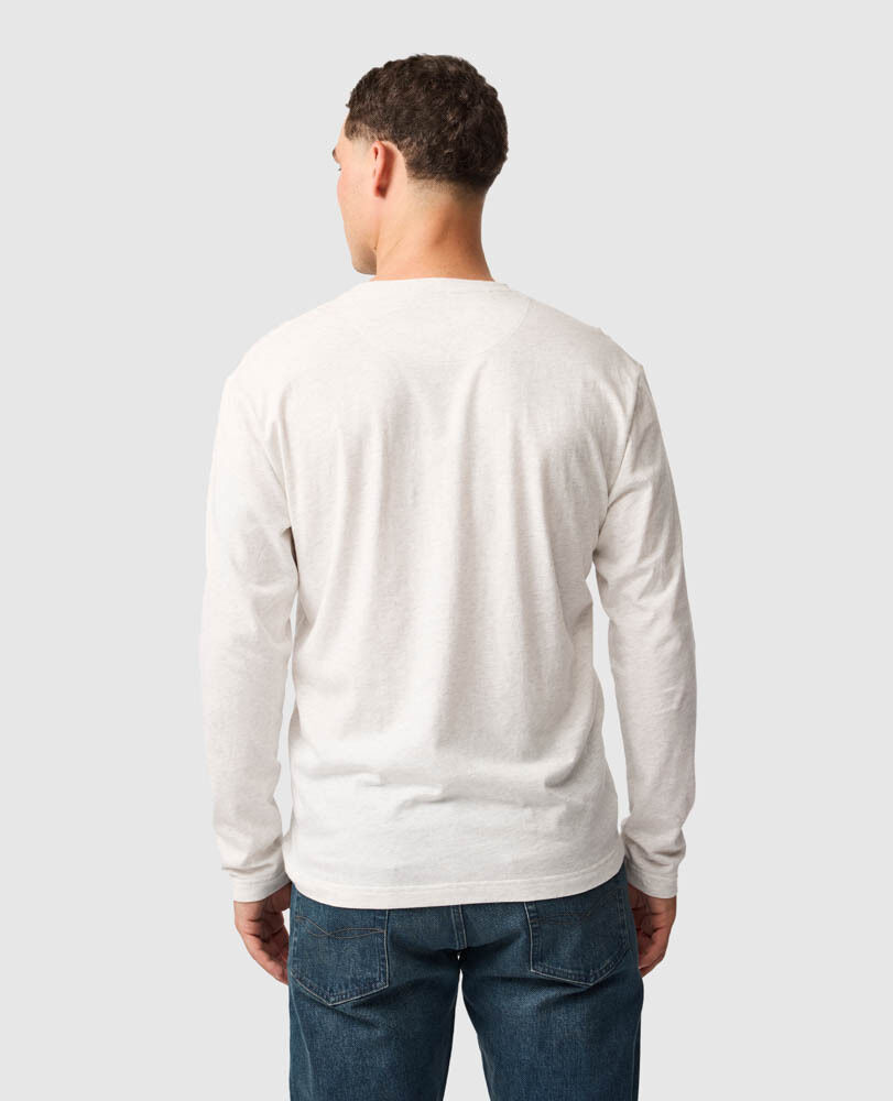 Long Sleeve Logo T-Shirt, MARBLE, Back