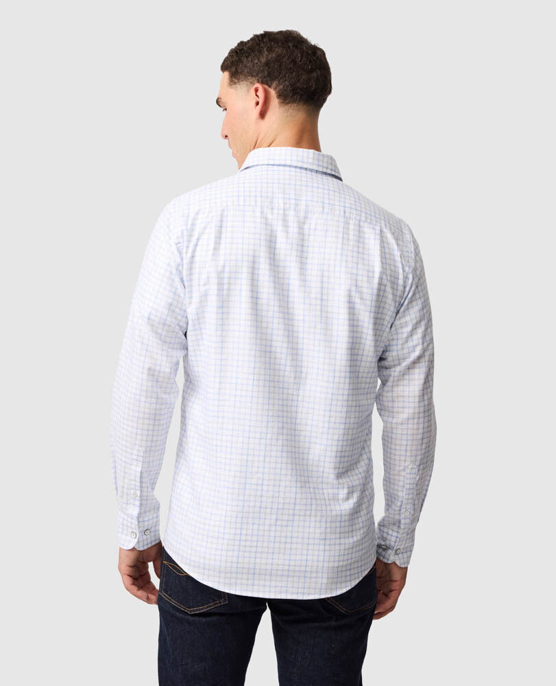 Mount Victor Sports Fit Shirt, CORNFLOWER, Back