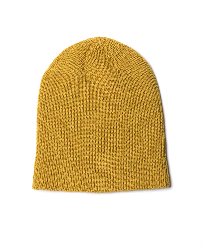 Big Hill Rd Beanie, MUSTARD, Off Front